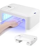 180W UV LED Lampe für Gelnägel faltbar, Tragbares Nagellampe Professionelle Schnell Nageltrockner mit 4 Timer, Nageltrockner Lampe mit Sensor LCD Display für Gelnägel, Geeignet für alle Gel