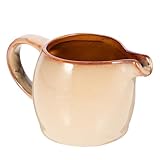 CRAFTHROU Milchbecher aus Keramik Creme Sauciere Schale Soße Sirupspender kleiner Kaffeemilchkännchen kaffepadmachichne caffe kaffeemschine vielzweckleiter Saucenkrug Spender für Kaffeesahne