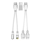 usefulbeauty Ethernet-PoE-Splitter, Outdoor-Ethernet-Splitter - Netzwerk-Splitter Sicherer Lan-Splitter | Smooth Video PoE Extender für Outdoor-PoE-Switches und Netzwerkkameras