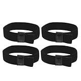UKCOCO 4 Stück Verstellbare Elastische Schwarze Gummibänder mit Löffelhalterung für Lunchboxen Flexibler Rutschfester Lunchbox Gürtel für Büro Schule und Outdoor
