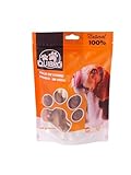 Quibropets Rohleder-Sticks aus Entenleder, Snacks und Leckerlis für Hunde, Leckerlis für Haustiere, ideal für große und mittelgroße Hunde, 100 g