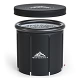 Eisbad Außenbereich Erholungsbadewanne von Ice Frontier - Premium Ice Bath Tub & Tragbare Badewanne für Erwachsene - Eisbaden Tonne, Eistonne - Schwarze Kaltwassertherapie Wanne