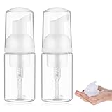 2 Stück Schaumspender Reisen Schaumspenderflasche 30 ml Klar Leere Flasche Schaumflasche Nachfüllbarer Schaumseifenspender Seifenspender für Schaum Shampoo Kosmetik