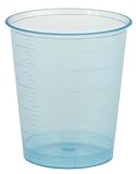 Medizinbecher Set: Becher 30ml 80Stück blau + 80 Stück Deckel weiss für Einnehmebecher Medikamentenbecher Schnapsbecher Schnapsgläser