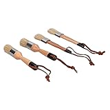 Pinsel, Rundpinsel-Set, 4-teilig, Bastelpinsel, Wandpinsel, Pinsel, Möbelpinsel, Pinselset Zum Malen und Wachsen