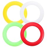 Happyyami 4 Stück Ring- Sandspielzeug Flugscheiben Fliegendes Scheibenspielzeug strandspielzeug Outdoor Flugscheibe aus Kunststoff Gefälligkeiten für Sportpartys Plastik