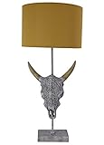 Tischlampe Bullenschädel 70cm Stierkopf Leuchte (ohne Leuchtmittel) Rinderschädel Tischleuchte 70cm cw236 Palazzo Exklusiv