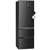 Bomann® French Door Kühlschrank No Frost | Kühl-Gefrier-Kombinationen mit Total No Frost | Kühlschrank mit Gefrierfach 400L | Side by Side Kühlschrank mit MultiAirflow-System | KG 7354 schwarz-inox