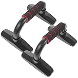 TOPBATHY 2 Stück Liegestützgriffe aus Stahl mit Rutschfestem PVC Armhalterung für Muskelaufbau und Heimtraining Fitnessgerät für Effektives Oberkörpertraining
