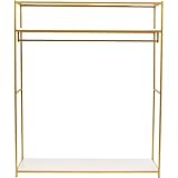 Schiene GarderobenstäNder Aufbewahrung Display StäNder Brautkleidhalter Freistehender KleiderstäNder Aus Mit Regal Profi Kleiderwagen Garderobe Kleiderstange Rollgarderobe Ablagen Freistehende Gold