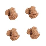 Kisangel 4 Stück Gartenbau-Topf-Kokosraspeln pflanzenpflege Blumenkohlpresse Blumenerde Bodentester für Gartennährstoffe Bonsai-Erde-Mischung Kokoserde natürliche Kokospalme Brown