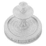 DOITOOL Tischbrunnen mit Kleiner Wasserfall aus Kunstharz Kleiner Dekorativer Gartenbrunnen für Innenbereich Schreibtischbrunnen Dekoration für Büro Wohnzimmer und Schlafzimmer