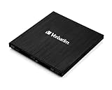 Verbatim Externer Slimline Bluray Writer mit USB 3.0-Kabel, externer DVD und Bluray Brenner, ideal für Notebooks und Computer ohne Laufwerk, Bluray Player & DVD Drive mit kostenloser Bluray Disk