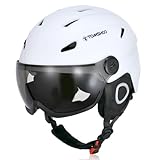 TOM SHOO Skihelm Herren Damen, Skihelm mit Visier, Skihelm Unisex für Erwachsene