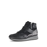 Gabor Damen High-Top Sneaker, Frauen Sneaker,gefuettert,gesundheits-Schuhe,komfortable,Kunst-Stoff,langlebig,schw/anthr.(Micro),41 EU / 7.5 UK