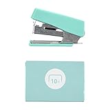1 Stück Mini Stapler, Mini Heftklammergerät, Büro Tacker, Klammermaschine, Heftklammern Klein, Mit 400pcs Klammern, Für Schule, Zuhause oder Büro, Für Organisieren von Dateien (Grün)