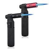 Flambierbrenner 2 Stück, Bunsenbrenner Küche, Küchenbrenner Creme Brulee Brenner Verstellbare Jetflamme Nachfüllbar für Backen Grillen Kochen Camping Löten, Butan Nicht Inbegriffen
