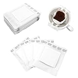 50 Stück Drip Coffee bag Hängende Ohrtropf Kaffeebeutel klappbar Kaffee Tee Drip Filtertüten Drip Coffee Bag Einweg kaffeefilterbeutel für Camping Reisen Büro