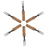 CANIGHT 6st Grillgabel Aus Edelstahl Panchos Grillüberdachung Bbq-maishalter Kleine Maisspieße Marshmallow-röststäbchen Fleischgabel Wiederverwendbarer Maishalter Rostfreier Stahl