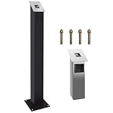 Standaschenbecher Edelstahl groß für draußen,Aschenbecher mit Mülleimer für Draussen,Standascher und Mülleimer in einem,Aschersäule für Terrasse Hotels Cafés Büros Restaurants Bars(Anthrazit)