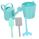 Abaodam 2 Sätze Garten Der Miniaturen Sandkastenbau Schaufeldekorationen Für Zuhause Rechen-Ornament Rechen, Kleines Gartengerät Outdoor-dekor Gartenbaugerät Hinterhofdekor Abs-Kunststoff