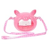 Toyvian Hamster Transportbox Kleintier Außenkäfig aus Robustem Material Tragbarer Minikäfig für Meerschweinchen Chinchilla und Igel Pinker Handgriff für Reisen und Ausflüge