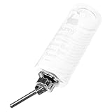 Toddmomy Hamster Wasserspender Auslaufsicher mit Rollendem Stahlkugelventil Druckfest Transparenter Kleintier Trinkflasche für Kaninchen Meerschweinchen Nager Einfache Käfighalterung