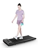 HomeFitnessCode Laufband für Zuhause - Walking Pad 10 km/h unter Schreibtisch Laufpad Gehband Band Traedmill, Schwarz