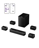 ULTIMEA 7.1ch Soundbar mit Dolby Atmos, APP Control, 4 Wired Surround Speakers, Surround Sound System with 6.5' Wireless Subwoofer, Spitzenleistung 460W