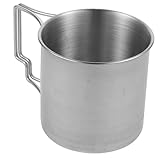 NAMOARLY Outdoor-Wasserbecher Teetasse klare Tassen Cocktail im Freien Pint wassergläser kaffeekanne kaffeegläser pokale Campingbecher Metall Multifunktions-Wasserbecher Rostfreier Stahl