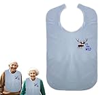 Cre9tive Es wird wild Hirsch - Geschenk zur Rente - Lustiges Lätzchen für Erwachsene Ess-Schürze Essschürze Kleidungsschutz wasserdicht ID: 084 (blau)