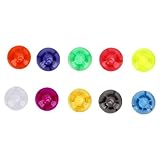 Vroomoto Gitarren-Effekt-Pedalkappe, Rutschfester Schutz, Robustes, Langlebiges Griff-Set, 10-teilig (RPP-2 Pilzkopf bunt)