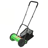 Manueller Spindelmäher (12 Zoll/14 Zoll/15 Zoll/16 Zoll), Spindelmäher Mit Abnehmbarem Grasfangkorb, Einstellbarer Schnitthöhe Und Ohne Strom, Sauberes Schneiden,zum Aufsammeln Von Blättern,Gras