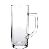 Borgonovo 12002620 Reno Bierseidel, Bierkrug, Bierglas, 645ml, mit Füllstrich bei 0.5l, Glas, transparent, 6 Stück