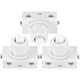 TINEASUR 3 Stück Momenttaster mit Selbstrückstellung Weiß Kompakter Druckknopf für Lichtschalter Haushalts Drucktaster für Heimwerker und Elektrogeräte