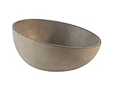 APS Schale „Element“ – Hochwertige Schale aus Beton mit möbelschonender Unterseite – Stapelbar und mit der Abmessung Ø: 26 x H: 7,5 cm / 13 cm für 1,7 Liter, rund und abgeschrägt