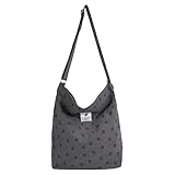 Jiliyote Cord Umhängetasche damen groß Schultertasche Damen cord Tasche mit reißverschluss,Tasche damen Cord groß Umhängetasche Cordtasche Damen Beuteltasche für mädchen Schule Uni Einkauf Büro