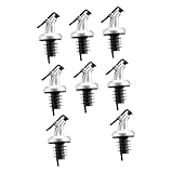 FIXOSHEE 8 Stück Teiliges Edelstahl Flaschenausgießer Langlebiger Auslaufsicherer Ölspender mit Präziser Dosierung Einsetzbarer Wiederverwendbarer Haushalts flaschenverschluss