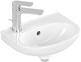 Villeroy & Boch O. Novo Waschbecken mit Hahnloch 36x27,5x10 cm Weiß Alpin CeramicPlus