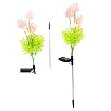 OSALADI Solar Gartenblumenleuchten mit Erdspieß Faltbare LED Solar Stecklampen für Terrasse Rasen und Gartendekoration Energiesparende Außenbeleuchtung