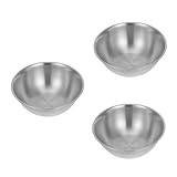 Amosfun 3st Kochbecken Aus Edelstahl Edelstahl-rührschüsseln Schmalzölbecken Teigknetschüssel Korb Zum Waschen Von Gemüse Gemüsereinigerschüssel Suppenschüssel Silver Rostfreier Stahl