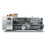 CREWORKS Metalldrehmaschine 8x16 Zoll Mini-Tisch-Metalldrehmaschine 750W Drehmaschine Tischdrehmaschine für Heimwerker-Holz- und Metallbearbeitung (210x400 mm)