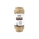 D.RECT 25m Jute-Schnur Natur Braun Jute-Kordel | Packschnur Geschenk-Band Bastelschnur Dekokordel | 1.2mm Dicke | Für: Verpackung,DIY Kunst-Handwerk,Floristik,Dekoration