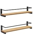 OROPY 2er Pack Gewürzregale Wandmontage für Küche, Gewürzhalter Organizer Hängend aus Kiefernholz, Küchenregal Wand Holz für Schranktür, Ankerkrautgläser, Gewürzdosen - Kiefernholz, 40x9cm