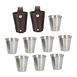 Gatuida Edelstahl Schnapsgläser Tragbare Whiskey Shot Becher Bruchsicher für Outdoor Camping Bar und Zuhause Rostfrei Leicht zu Reinigen Vielseitig Einsetzbar