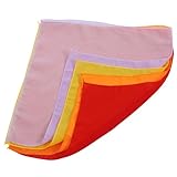Abaodam 4 Stück Teiliges Buntes Magier-Tuch Vielseitiger Jonglier Tanzschal für Auftritt Party-Requisiten Leichte Kompakte Zauberschals in Rot Orange Violett Gelb
