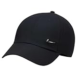 Nike, Dri-Fit Club, Hut Mit Visier, Schwarz/Metallisches Silber, S/M, Unisex Erwachsener