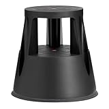 IVOL Stabiler Tritthocker - Elefantenfuß - Kunststoff - 41 cm Hohe - 150 kg Traglast (Schwarz)