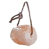 JF-Reitsport Himalaya-Kristallsalz Leckstein für Tiere, 2 kg, mit Befestigungskordel