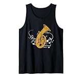 Bariton Noten Blasmusik Musiker Orchester Tenorhorn Tank Top